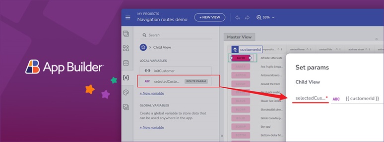 App Builder Release: Navigation with Route Parameters, Dependent Variables & More