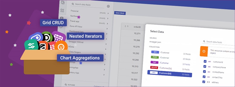 App Builder Grid CRUD Actions, Nested Data-binding Support, Category Chart Aggregations, and More가 포함된 릴리스