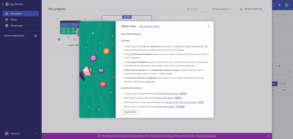 App Builder Release: Load-on-Demand Hierarchical Grids, DevOps Integration, Input Validation & More! App Builder Release: Load-on-Demand Hierarchical Grids, DevOps Integration, Input Validation & More!