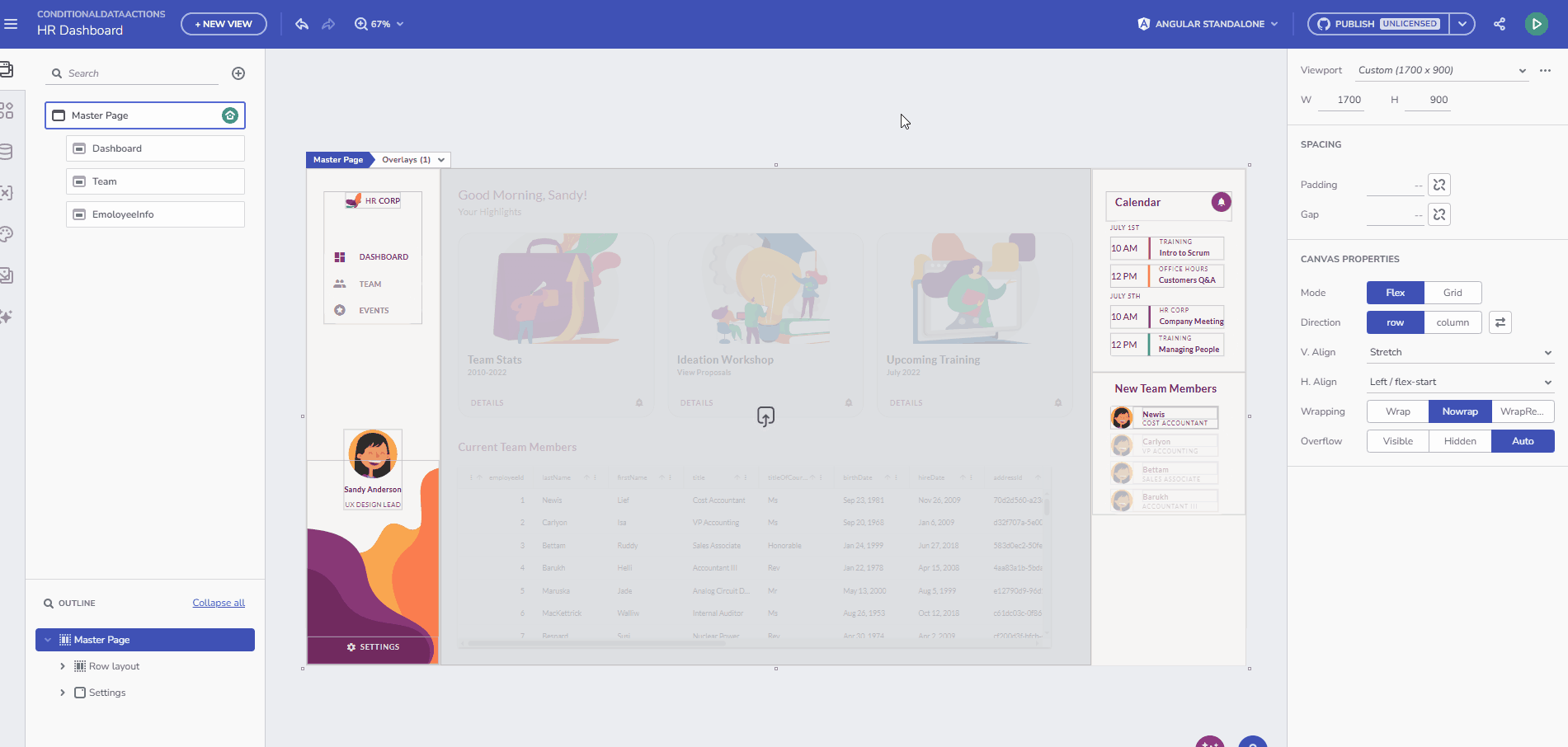 App Builder June Release: Conditional Data Actions, Grid Master-Detail, Spanish Localization & More Conditional Data Actions Example