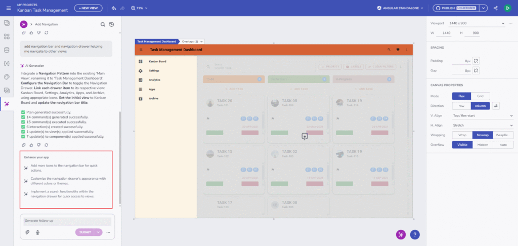 conversational experience with App Builder AI