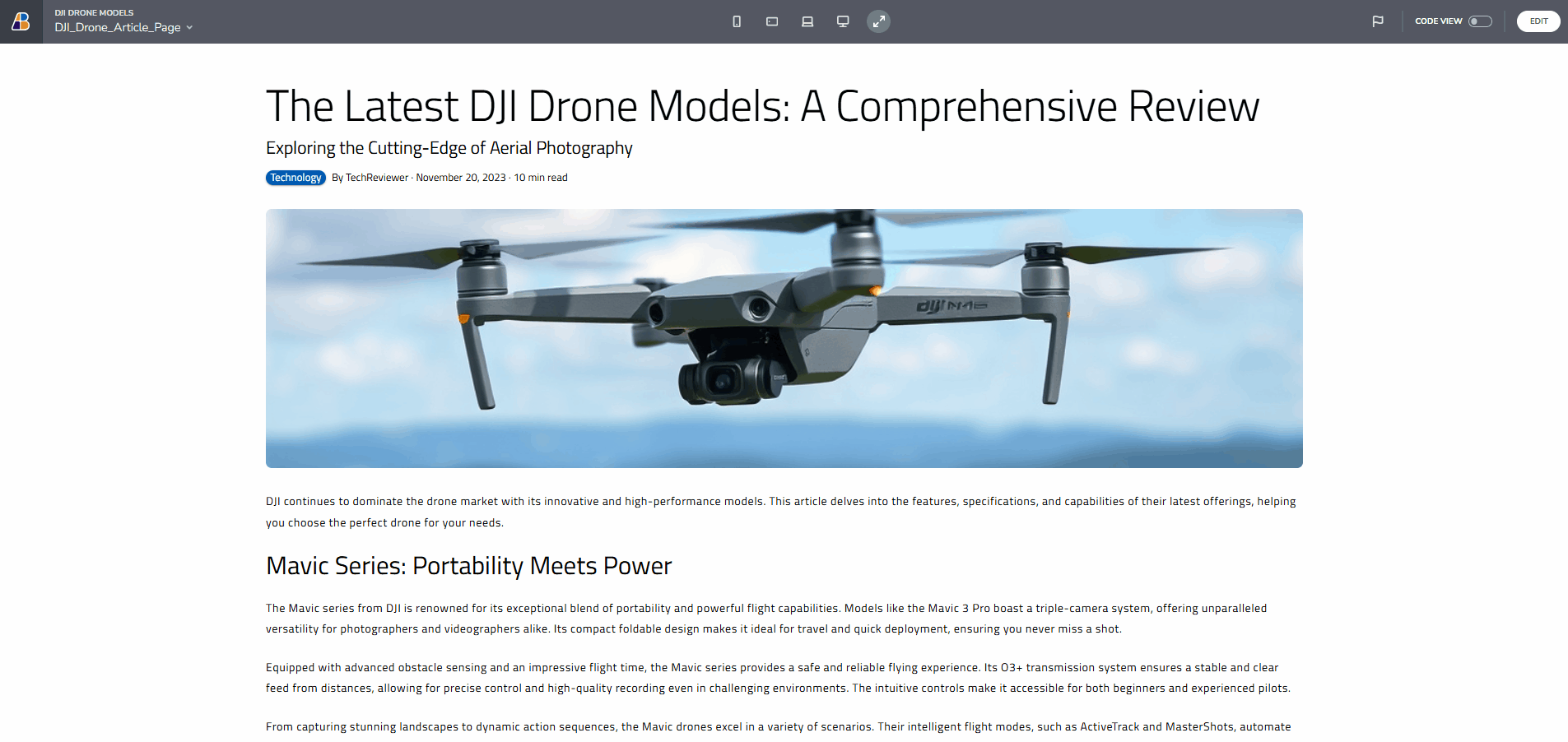 Article blog generation